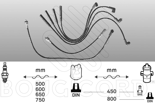Bougiekabelset Bougicord 4120
