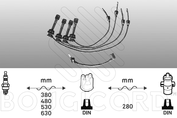 Bougiekabelset Bougicord 7184