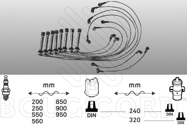 Bougiekabelset Bougicord 7199