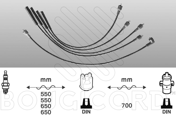 Bougiekabelset Bougicord 7253