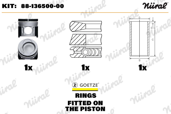 Cilinderbus/voering Nüral 88-136500-00