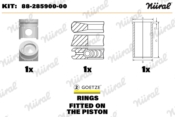 Cilinderbus/voering Nüral 88-285900-00