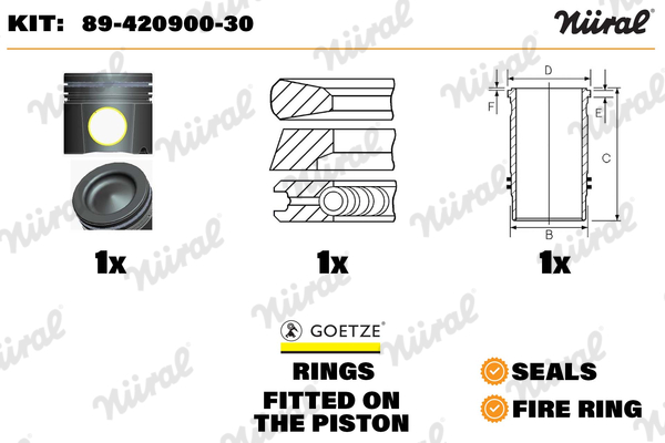 Cilinderbus/voering Nüral 89-420900-30