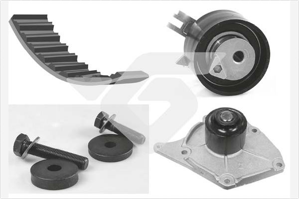 Distributieriem kit inclusief waterpomp Hutchinson KH 101WP45
