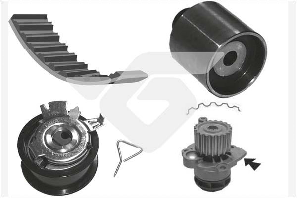Distributieriem kit inclusief waterpomp Hutchinson KH 194WP57