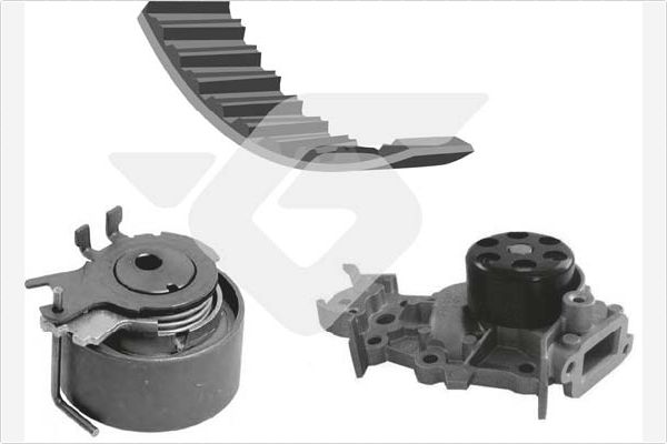 Distributieriem kit inclusief waterpomp Hutchinson KH 236WP65