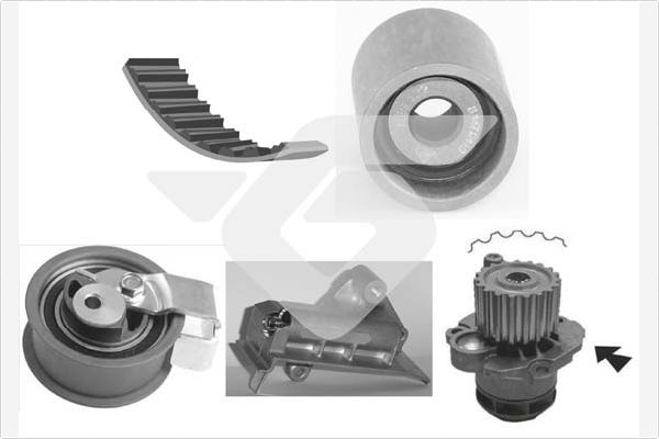 Distributieriem kit inclusief waterpomp Hutchinson KH 263WP71
