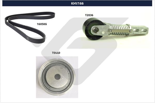 Poly V-riemen kit Hutchinson KHV 166