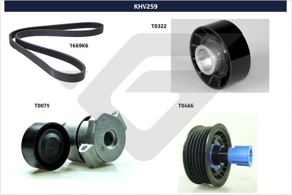 Poly V-riemen kit Hutchinson KHV 259