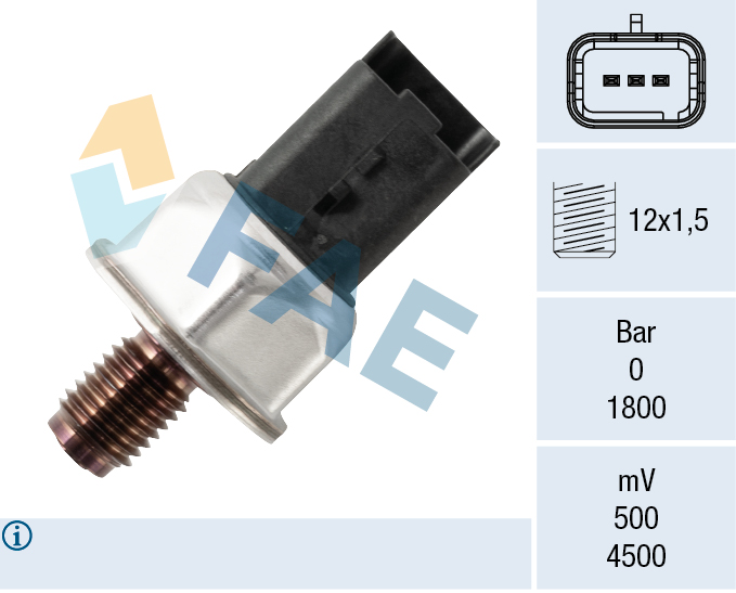 Sensor, brandstofdruk FAE 15620