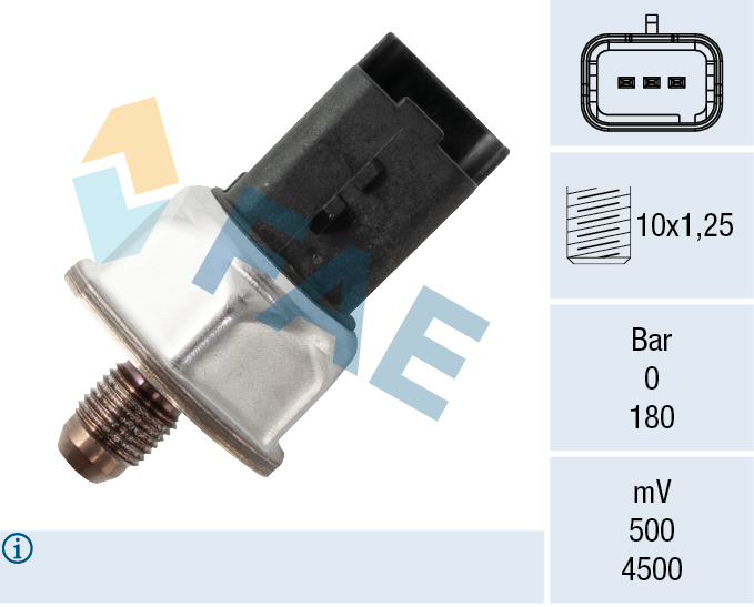 Sensor, brandstofdruk FAE 15635