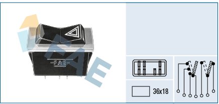 Alarmlicht schakelaar FAE 62340