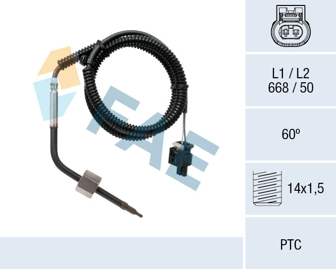 Sensor uitlaatgastemperatuur FAE 68094