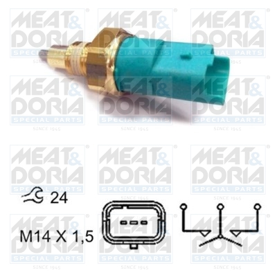 Achteruitrijlichtschakelaar Meat Doria 36013