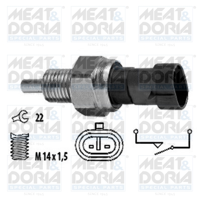 Achteruitrijlichtschakelaar Meat Doria 36022