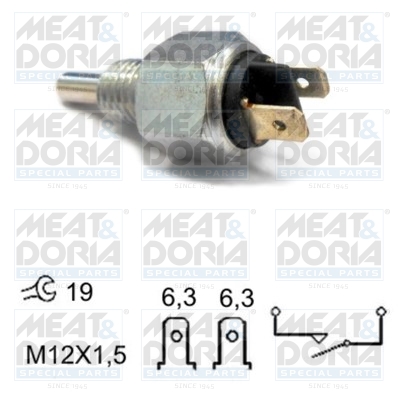 Achteruitrijlichtschakelaar Meat Doria 36023