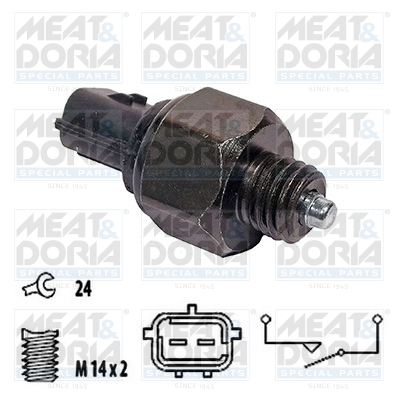 Achteruitrijlichtschakelaar Meat Doria 36073