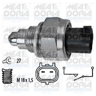 Achteruitrijlichtschakelaar Meat Doria 36084