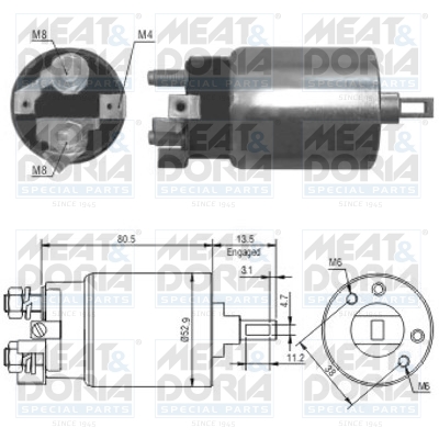 Starter magneetschakelaar Meat Doria 46098