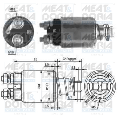 Starter magneetschakelaar Meat Doria 46119