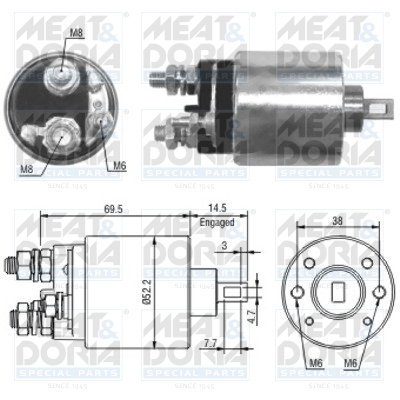 Starter magneetschakelaar Meat Doria 46122