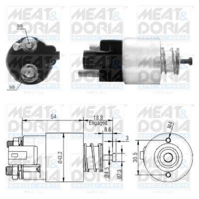 Starter magneetschakelaar Meat Doria 46155