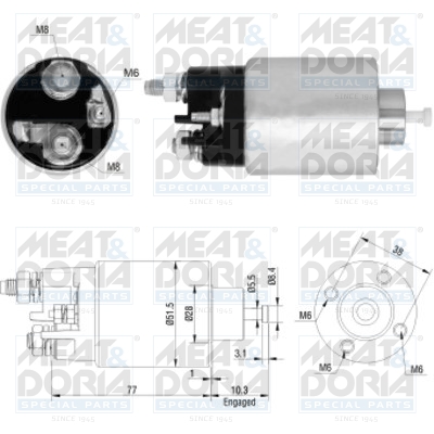 Starter magneetschakelaar Meat Doria 46157