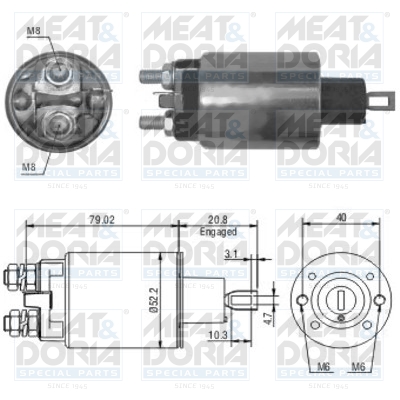 Starter magneetschakelaar Meat Doria 46165