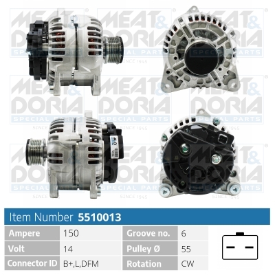 Alternator/Dynamo Meat Doria 5510013