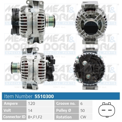 Alternator/Dynamo Meat Doria 5510300