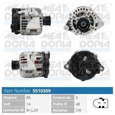 Alternator/Dynamo Meat Doria 5510309