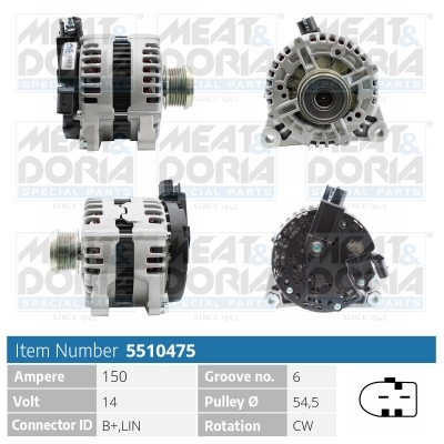 Alternator/Dynamo Meat Doria 5510475