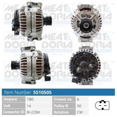 Alternator/Dynamo Meat Doria 5510505