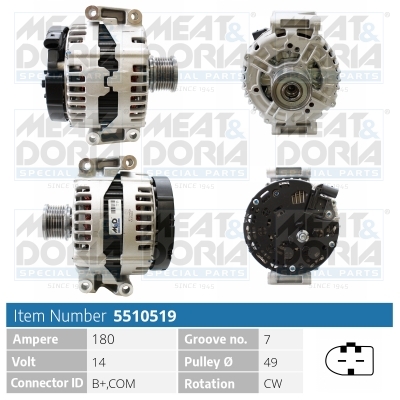 Alternator/Dynamo Meat Doria 5510519