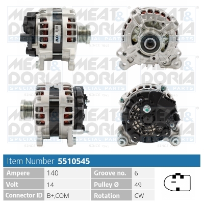 Alternator/Dynamo Meat Doria 5510545