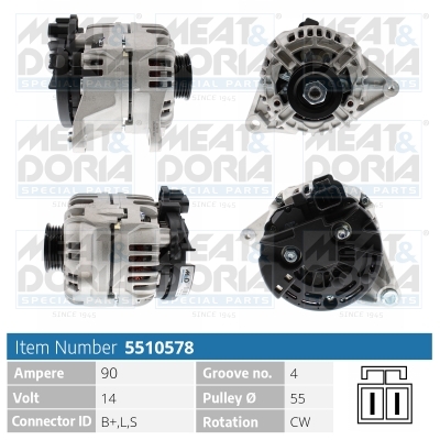 Alternator/Dynamo Meat Doria 5510578