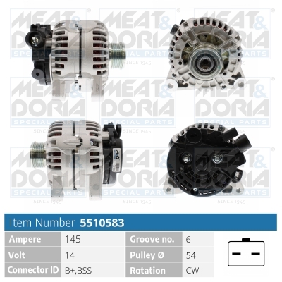 Alternator/Dynamo Meat Doria 5510583