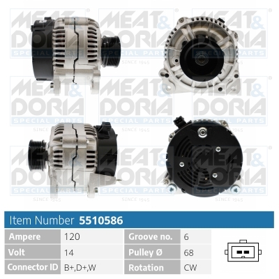 Alternator/Dynamo Meat Doria 5510586