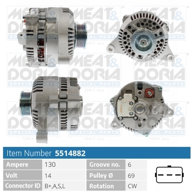 Alternator/Dynamo Meat Doria 5514882