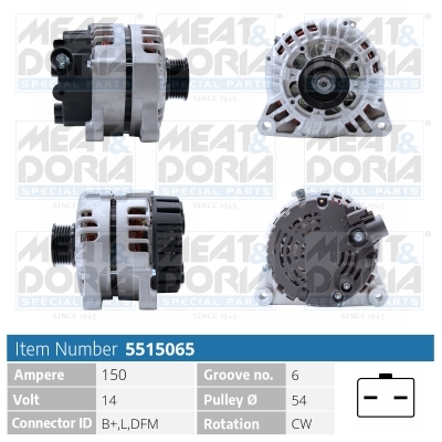 Alternator/Dynamo Meat Doria 5515065