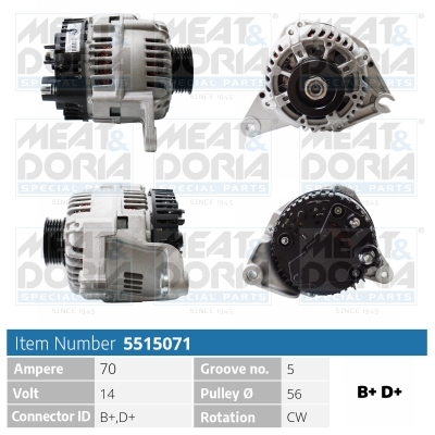 Alternator/Dynamo Meat Doria 5515071