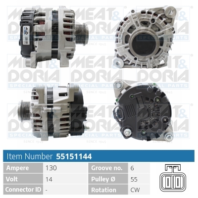 Alternator/Dynamo Meat Doria 55151144