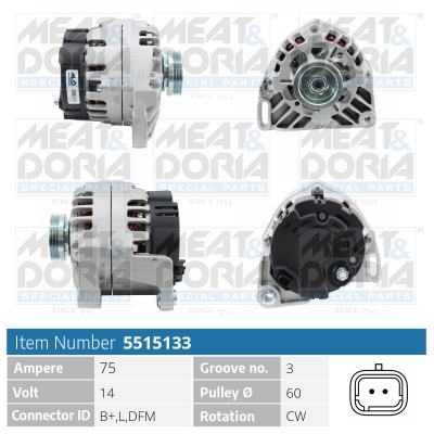 Alternator/Dynamo Meat Doria 5515133