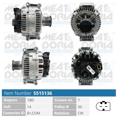 Alternator/Dynamo Meat Doria 5515136