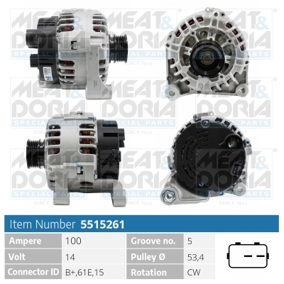 Alternator/Dynamo Meat Doria 5515261