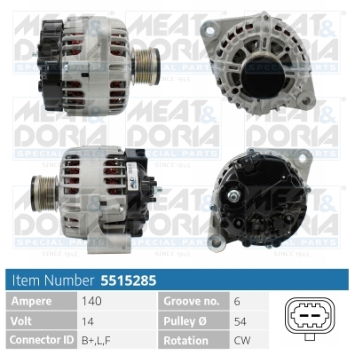 Alternator/Dynamo Meat Doria 5515285