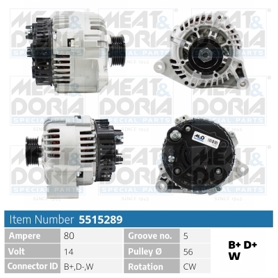 Alternator/Dynamo Meat Doria 5515289