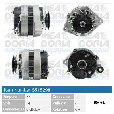 Alternator/Dynamo Meat Doria 5515298