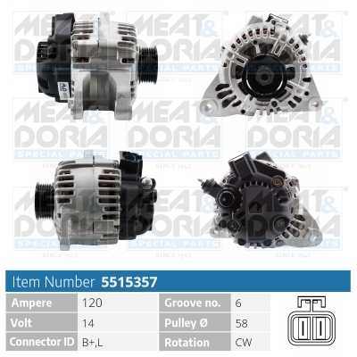 Alternator/Dynamo Meat Doria 5515357