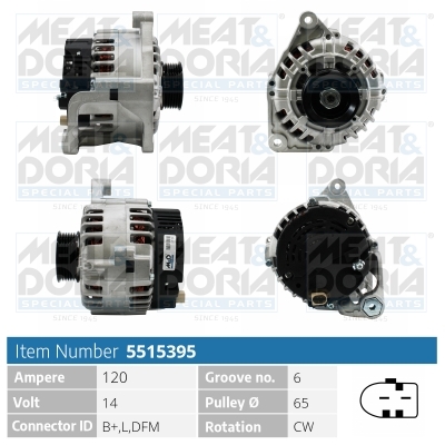 Alternator/Dynamo Meat Doria 5515395